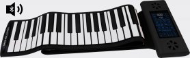 88 कुंजी + ब्लूटूथ स्पीकर के साथ पियानो सिलिकॉन पैड कीबोर्ड को रोल करें