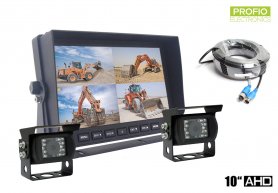 कैमरा किट LCD HD कार मॉनिटर 18 IR LED के साथ 10 "+ 2x HD कैमरा