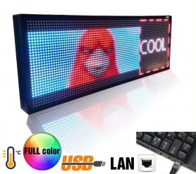 Stor skærm LED-skærm - Fuld farve 100 cm x 27 cm
