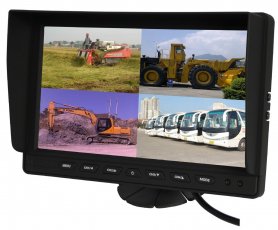 8-kanals input hybrid 10,1" bilskærm AHD/CVBS med mikro SD-kortoptagelse (op til 512 GB) til 8 kameraer