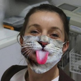 Kočičí JAZÝČEK - Ochranné 3D rouška na obličej