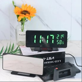 Digitálny LED budík + meteo stanica so skrytou kamerou + FULL HD s Wifi P2P