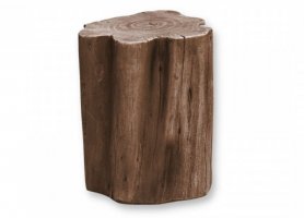 座る用のコンクリートの切り株 - 木の模造品 - ブラウン