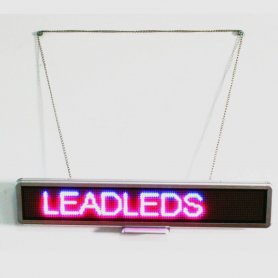 LED-skærm med rulletekst i 3 farver - 56 cm x 11 cm