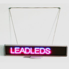 LED-Anzeige mit Scrolling-Text in 3 Farben - 56 cm x 11 cm