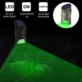 動物と人間の動きのPIR検出による緑色光のハンティング+ソーラー充電