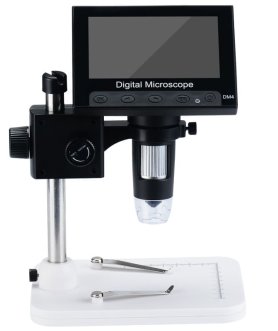 Digitálny mikroskop s kamerou a displejom 4,3" na PC + LED svetlo s 50-1000x zväčšenie