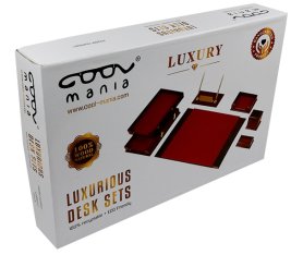 Conjunto de escritório em couro - conjunto de mesa - cor preta 12 acessórios