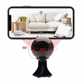 Kamera keamanan Wifi/P2P (aplikasi Tuya iOS/Android) berputar 330° dengan FULL HD + audio dua arah + LED IR