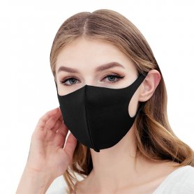 Mascarilla protectora NANO negra - elástica (97% poliéster + 3%spandex)