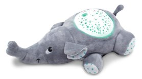 Plush elephant with a projection of the starry sky with 13 melodies
