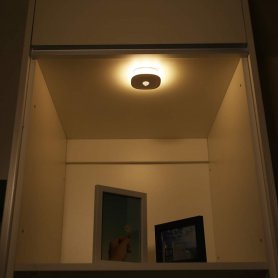 Magnetische ronde LED-lamp gevoed door 3xAAA 1,5V batterij met bewegingssensor