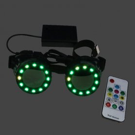 Кръгли Eclipse LED светещи очила RGB цвят + дистанционно управление