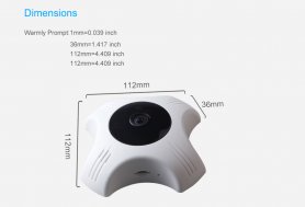 Kamera keselamatan 360 ° panoramik FULL HD dengan penglihatan 5G + WiFi + IR