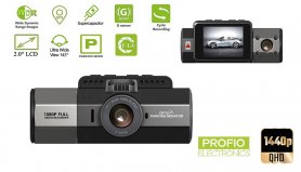 2 channel car camera (front/indoor) + QHD resolution 1440p with GPS - Profio S32