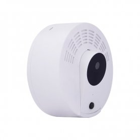 Nakatago ang camera sa BUONG HD detector ng usok + 1 taong buhay ng baterya + IR LED + WiFi + pagkakita ng paggalaw