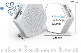 Pemurni udara portabel EurusClean dari 100 - 600m³ - Smartphone Bluetooth (iOS/Android)
