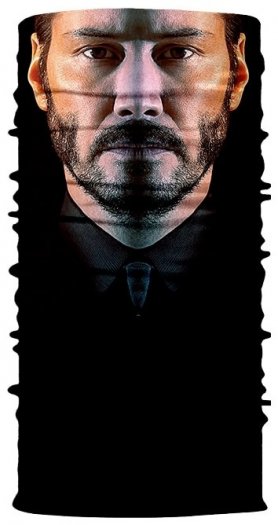 JOHN WICK (Keanu Reeves) bandana - selendang 3D di muka atau kepala