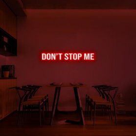 Lighting 3D LED signs on the wall - DON´T STOP ME 100 cm