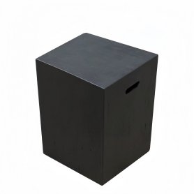 Gasflaschenabdeckung Travertin Betonoptik - schwarzes Quadrat