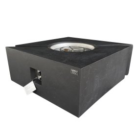 Propan Butan Bombe Gaskamin + Konferenztisch 106x102 cm - BURNEO schwarz