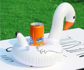 Inflatable floating cup holder - Swan