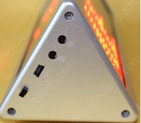 Doppelseitige Tisch LED-Anzeige 22 cm x 7,6 cm - rot