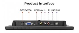 Monitor LCD 10,1" z zewnętrznym wejściem BNC + HDMI/VGA/AV/USB