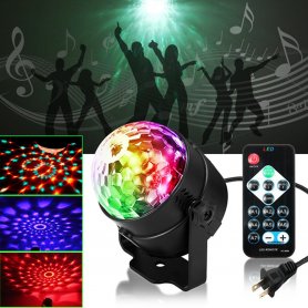 Proyektor LED pesta Kaleidoskop dekoratif disko - warna RGBW (merah/hijau/biru) 3W