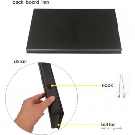LED-lyspanel med "TOILET" -tegn 43 cm x 23 cm