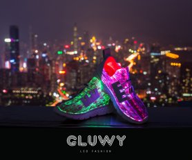 LED Multicolor leuchtende Turnschuhe - GLUWY Star