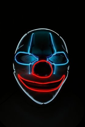 Clown-Maske mit blinkender LED