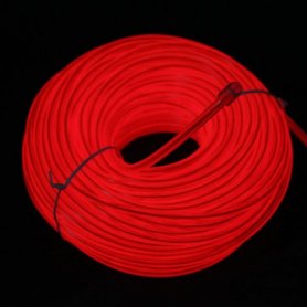 Толстый неоновый провод 5,0 мм - красный