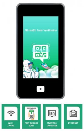 Pemindai pass hijau - Pembaca Kode QR Digital untuk sertifikat COVID UE