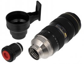Mug lensa kamera - travel thermo photo canon mug (cangkir) untuk kopi/teh 500 ml
