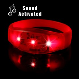 Pulseira LED - vermelho sensível ao som