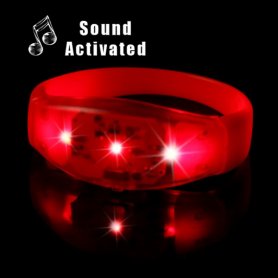 LED bracelet - sound sensitive red