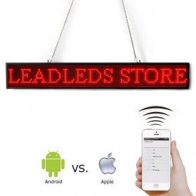 Pannello pubblicitario LED con WIFI - 50 cm con supporto iOS e Android - rosso