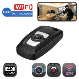 Keychain camera Wifi with 4K resolution - Luxury design with support up to 128GB micro SD