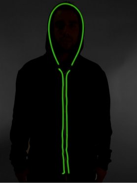 เสื้อแจ็คเก็ตไฟกระพริบ LED - สีเขียว