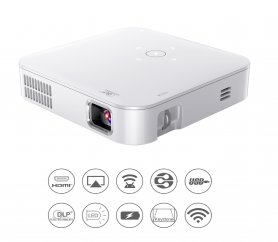 Dataprojektor mini prenosný LED WiFi s USB/HDMI s obrazom až do 120"