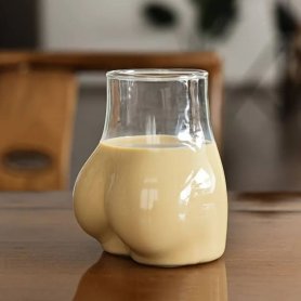 Butt Cup - σέξι αστείο γυάλινο κύπελλο σε σχήμα πισινό (γάιδαρο) 450 ml