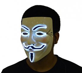 Topeng Karnaval Anonim - Putih
