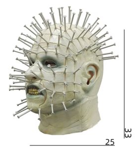 Hellraiser / Pinhead arcmaszk - gyerekeknek és felnőtteknek Halloweenre vagy karneválra