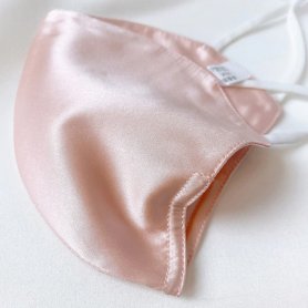 Eksklusiv maske 100% silke luksus design - Pink