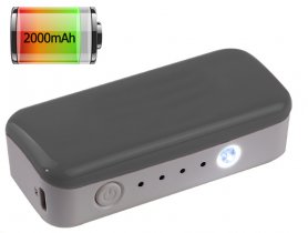 Powerbank with Li-ion battery with a capacity of 2000mAh