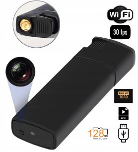 Kamera mata-mata yang lebih ringan - Kamera tersembunyi di dalam korek api dengan FULL HD + WiFi (aplikasi di ponsel)