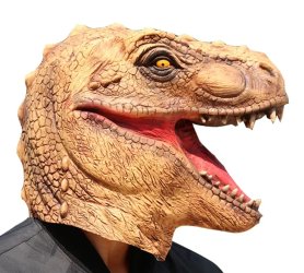 T rex mask - dinosaur silicone face and head mask for children and adults