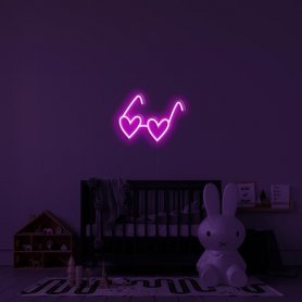 3D inscriptions on the wall - LED Heart glasses 50 cm