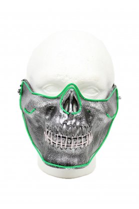 LED feestmasker - groene schedel